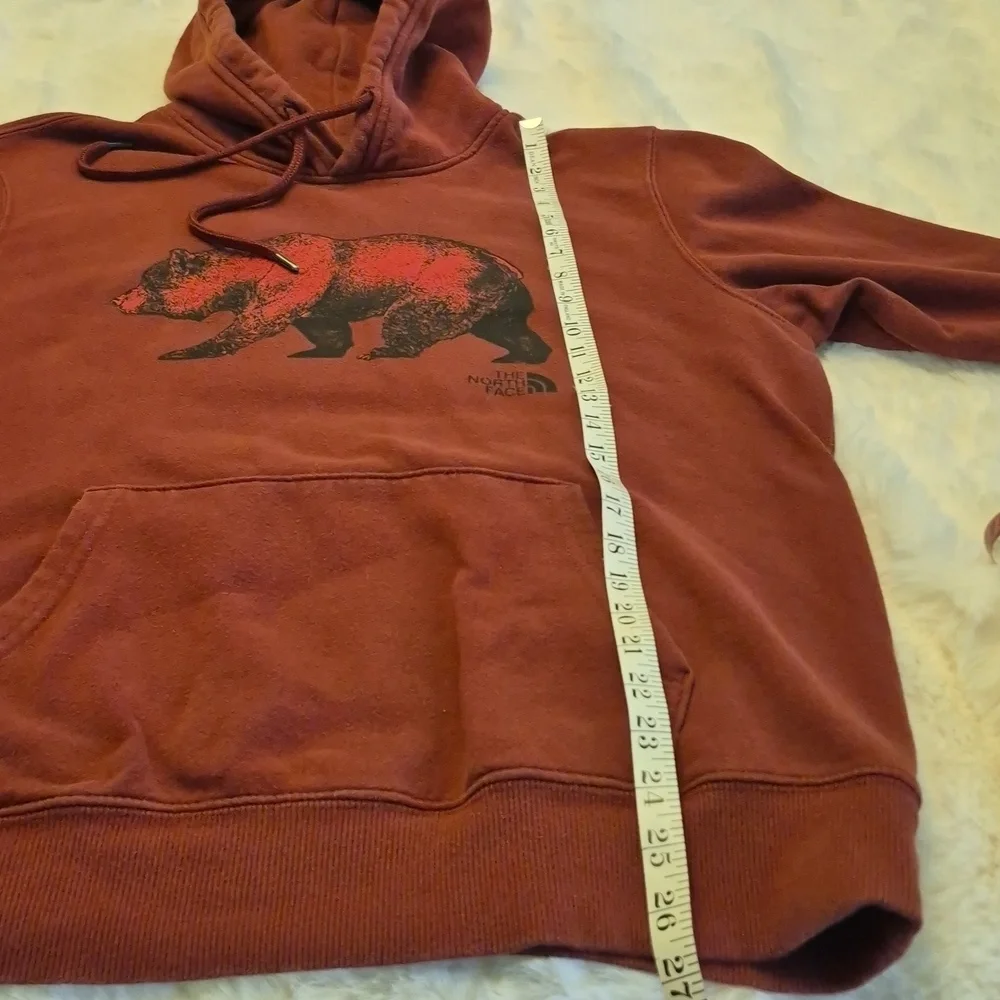 The Nortface TNF Hoodie Red Brick.SizeTag Missing. Pit To Pit:22.5